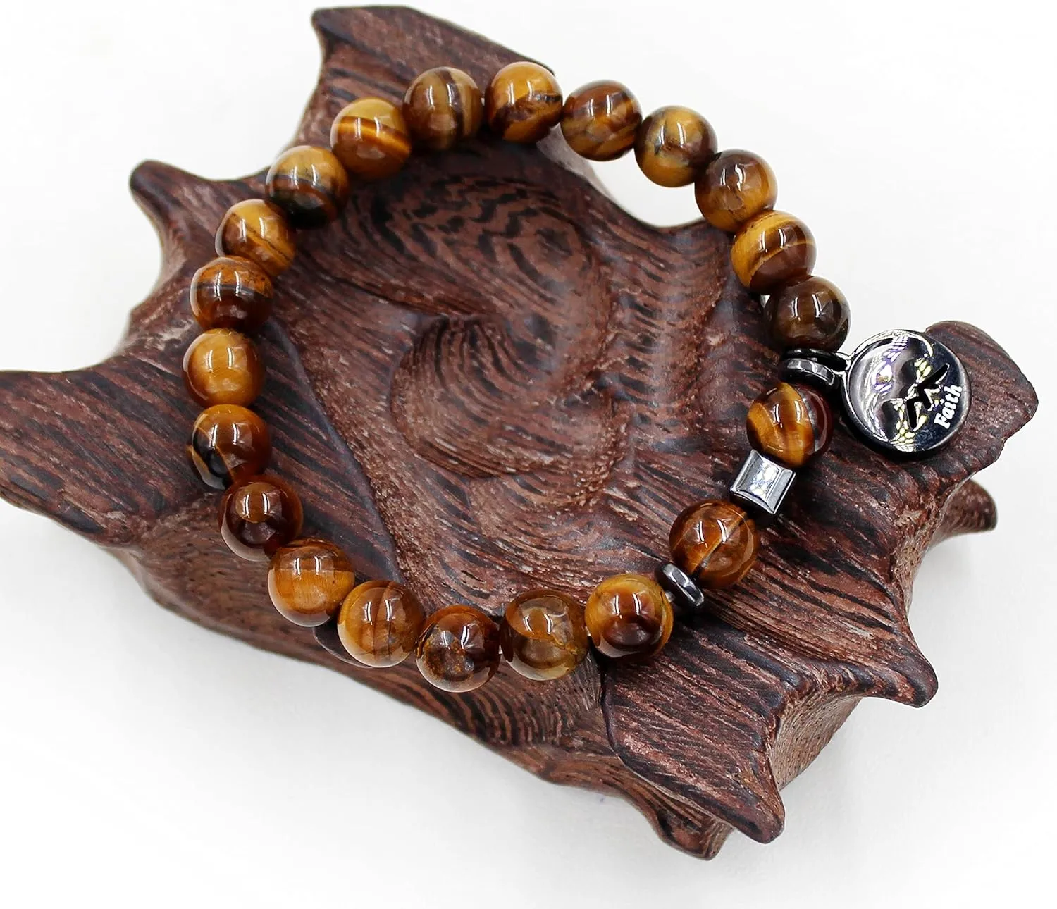 | Mustard Seed Prayer Bead Bracelet | Agate Bead Bracelet | Tiger Eye Stone Bead Bracelet | Christian Faith Bracelet | Inspirational Faith Bracelet | Religious Jewelry for Men and Women