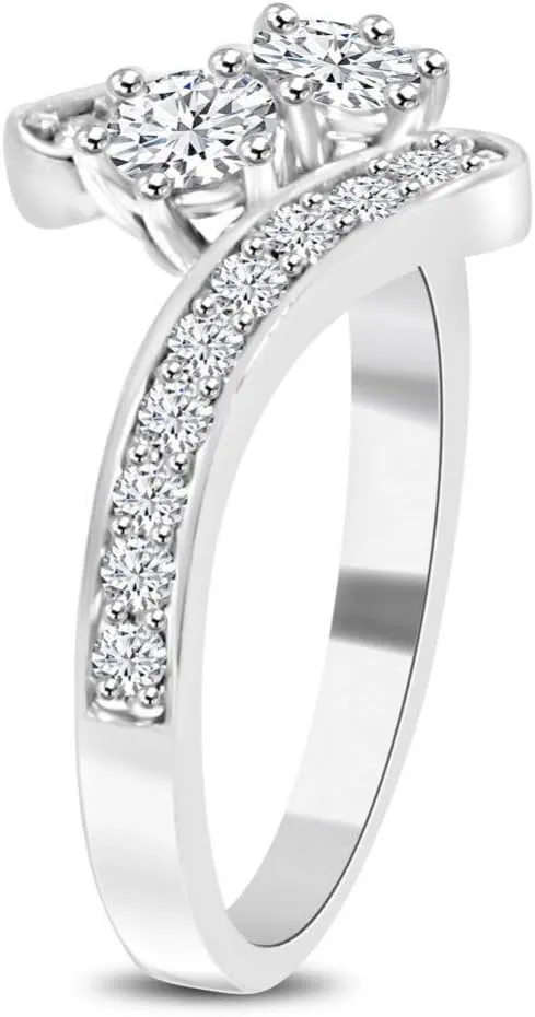0.71 ct Ladies Round Cut Diamond Anniversary Wedding Band Ring in Platinum