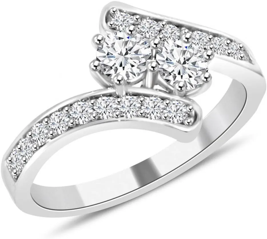 0.71 ct Ladies Round Cut Diamond Anniversary Wedding Band Ring in Platinum