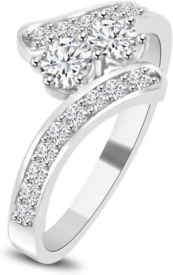 0.71 ct Ladies Round Cut Diamond Anniversary Wedding Band Ring in Platinum