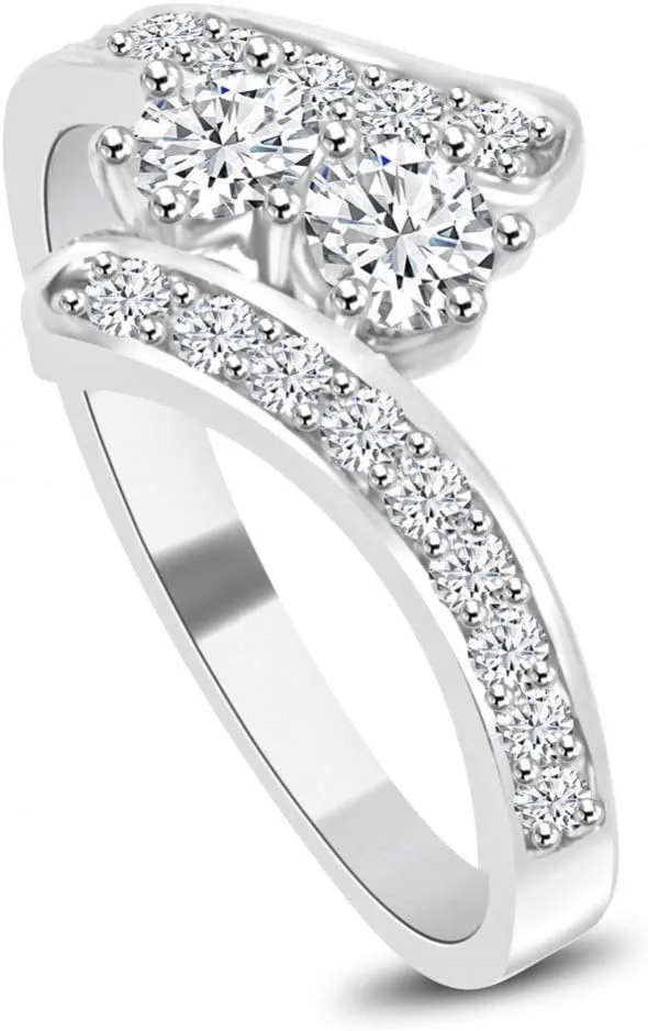 0.71 ct Ladies Round Cut Diamond Anniversary Wedding Band Ring in Platinum