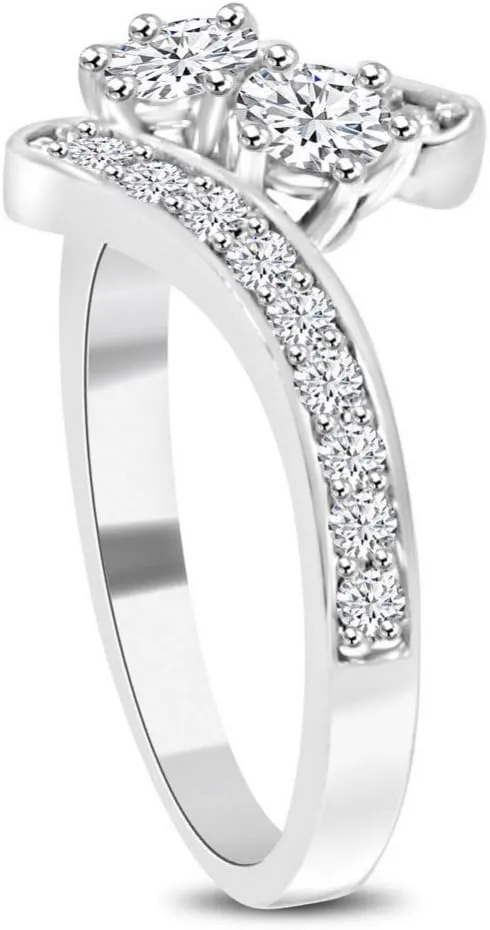 0.71 ct Ladies Round Cut Diamond Anniversary Wedding Band Ring in Platinum