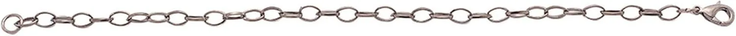 10 Strds Iron Oval Link Chain Bracelets Lobster Clasp Friendship Jewelry 205mm-Gunmetal