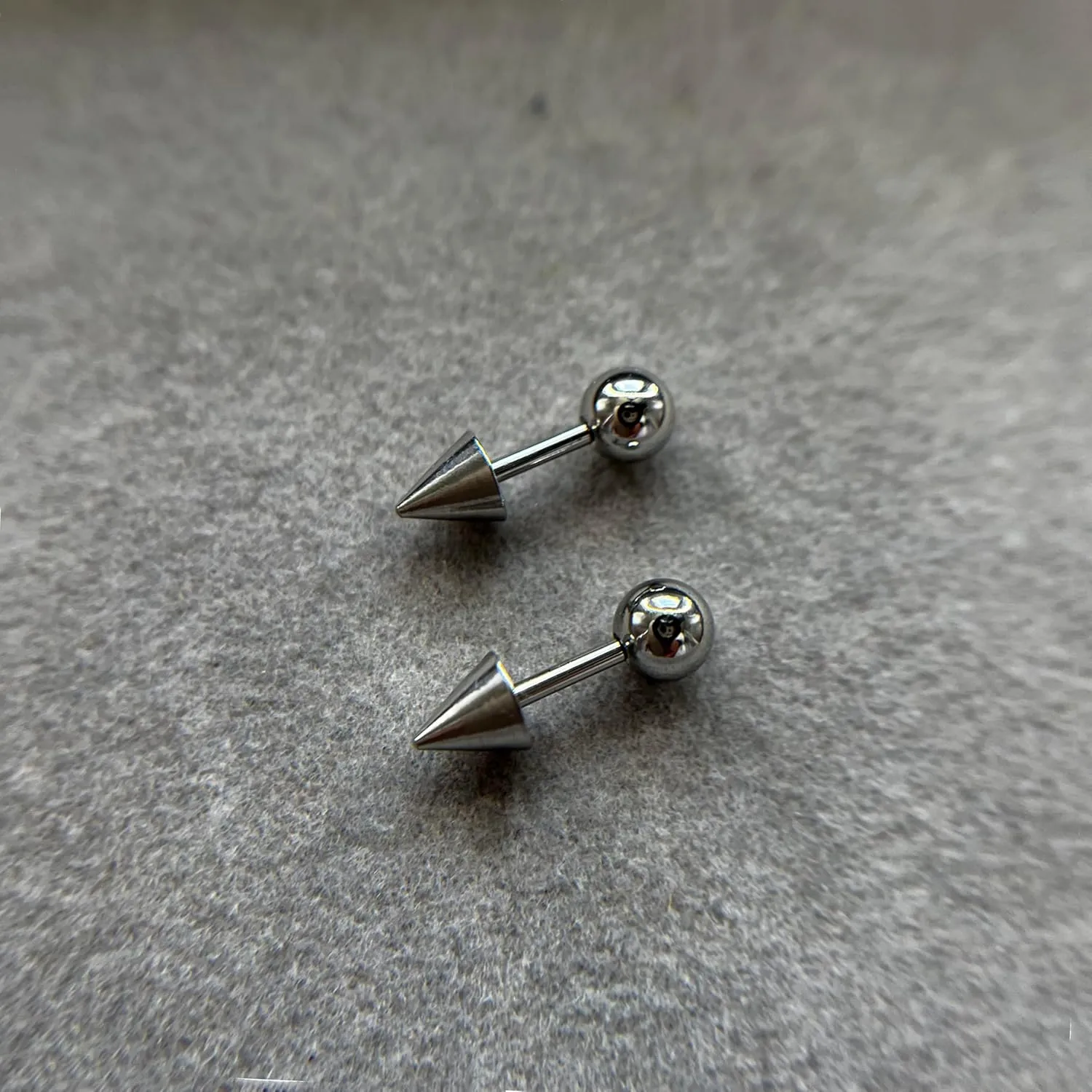 16G 14G 2PCs Silver Spike and Ball Cartilage Earring, Silver Spike Helix Piercing Jewelry, Spike Helix Earring, Cartilage Earring, Industrial Barbell