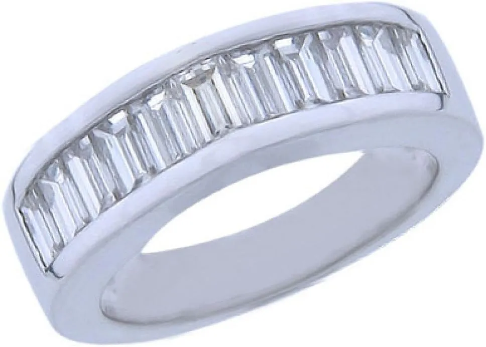 2.00 ct Ladies Baguette Cut Diamond Wedding Band in Channel Set in Platinum
