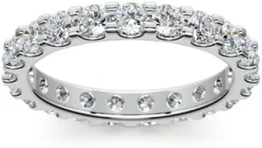 2.00 ct Ladies Round Cut Diamond Comfort Fit Wedding Band in Platinum