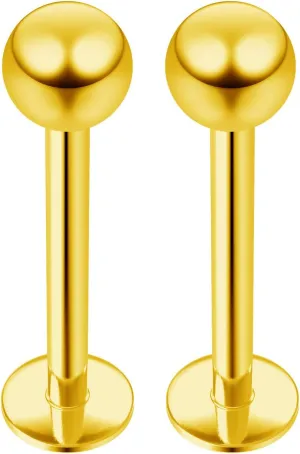 2pc Labret Studs Lip Ring Monroe Tragus Snake Spider Bites Forward Helix Cartilage Dahlia Conch Surgical Steel 4mm Ball Piercing