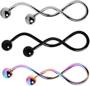 3Pcs Creative Spiral Shape Belly Button Rings Unique Piercing Jewelry Stylish Ear Ornaments for Women present for Belly Ring Lovers