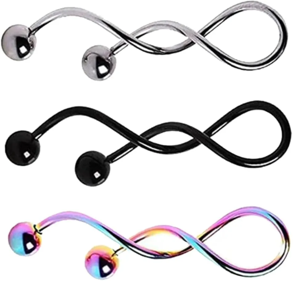 3Pcs Creative Spiral Shape Belly Button Rings Unique Piercing Jewelry Stylish Ear Ornaments for Women present for Belly Ring Lovers