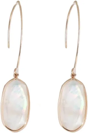 Abalone Shell Earrings for Women White Shell Hook Earrings Summer Beach Waterdrop Shell Dangle Earrings Fashion Jewelry