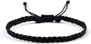 Adjustable Woven Friendship Bracelet for Women Men Wax Thread Wrap Rope Knot Bracelets Bangles Handmade Jewelry Gifts
