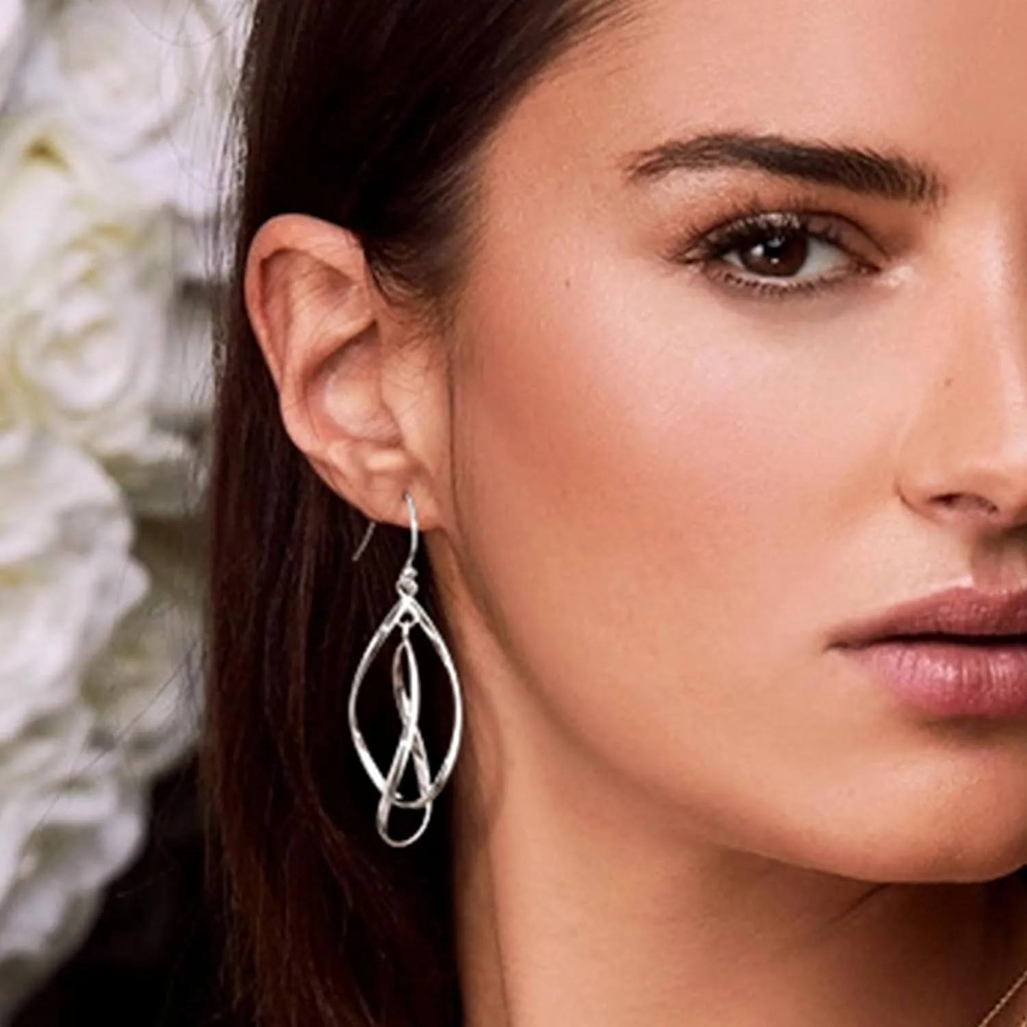 ALEXCRAFT Sterling Silver Dangle Drop Earrings for Women Hypoallergenic 14K Gold Double Linear Elongated Teardrop Dangle Earrings Ladies Trendy Statement Jewelry