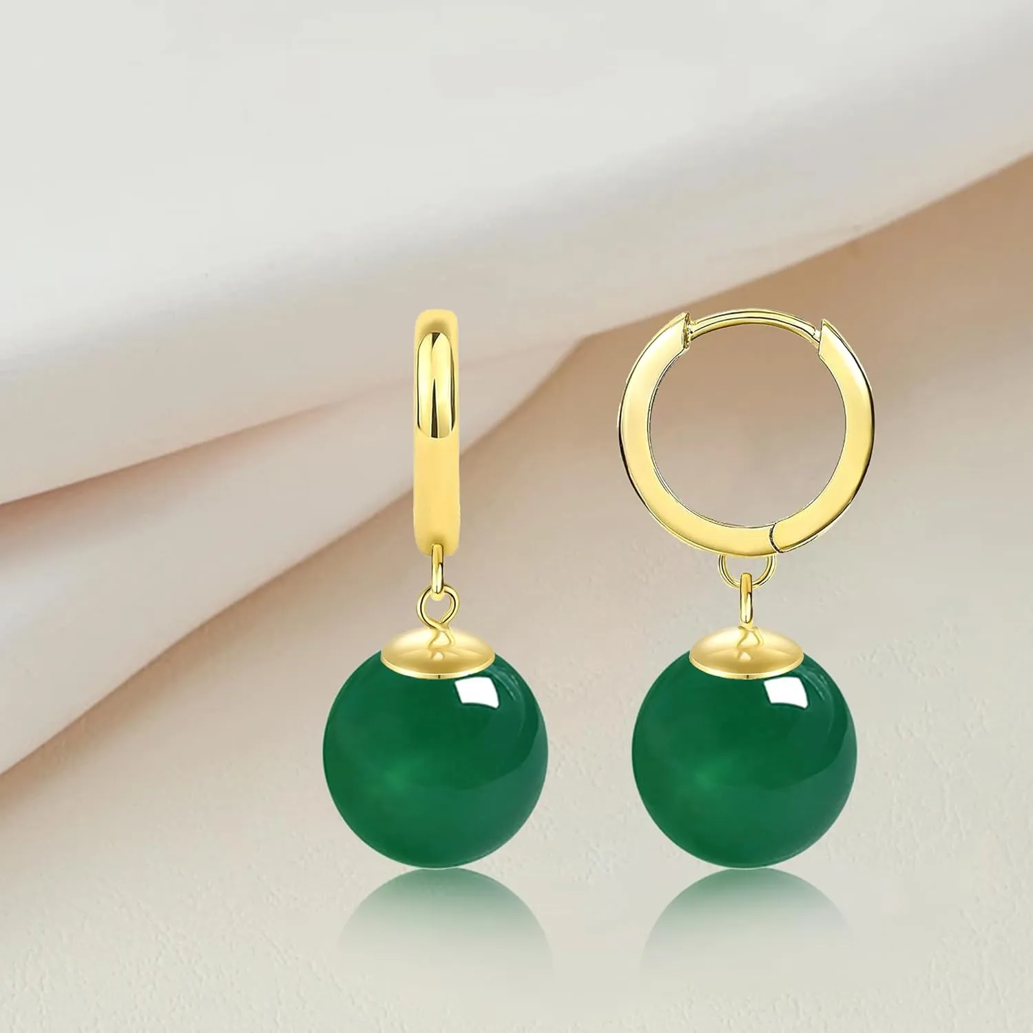Anime Goku Potara Ball Dragon Z Black Vegetto Cosplay Sterling Silver Clip On Drop Hoop Earrings for Men Women Hypoallergenic Nature Jade Citrine Onyx Crystal Jewelry Gifts