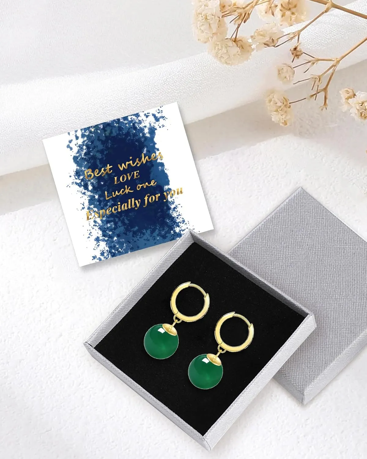 Anime Goku Potara Ball Dragon Z Black Vegetto Cosplay Sterling Silver Clip On Drop Hoop Earrings for Men Women Hypoallergenic Nature Jade Citrine Onyx Crystal Jewelry Gifts