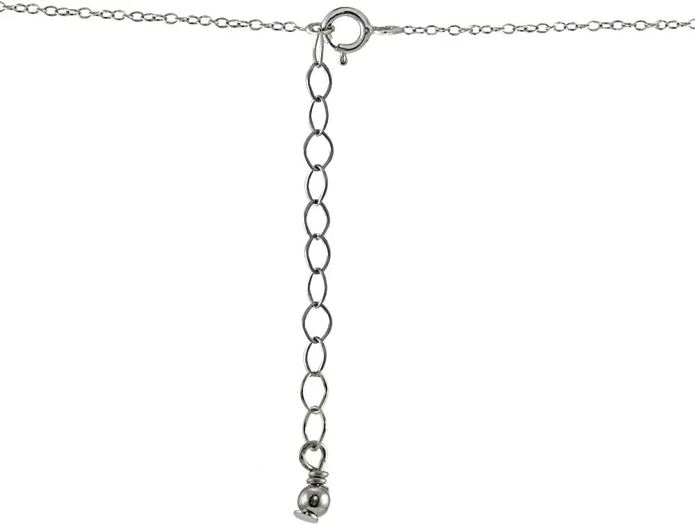 B. BRILLIANT Cubic Zirconia Inspirational Necklace for Women Men, Layered Necklace, Short Minimalist Dainty Choker Chain Necklace Sterling Silver
