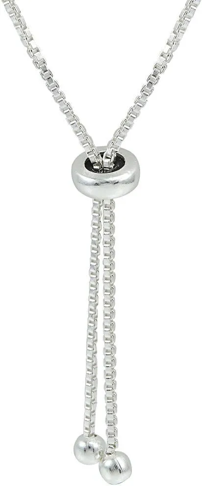 B. BRILLIANT Sterling Silver 5x3mm Oval Genuine or Created Gemstone Pull-string Adjustable Tennis Bracelet for Women