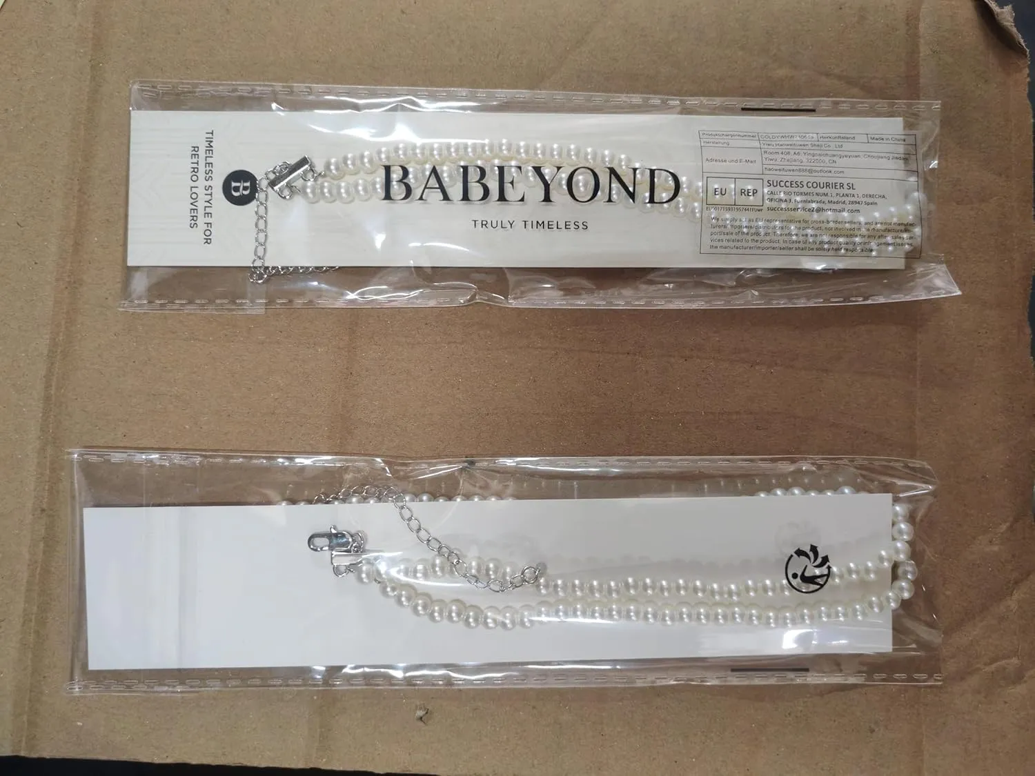 BABEYOND Round Imitation Pearl Necklace Wedding Pearl Necklace for Brides