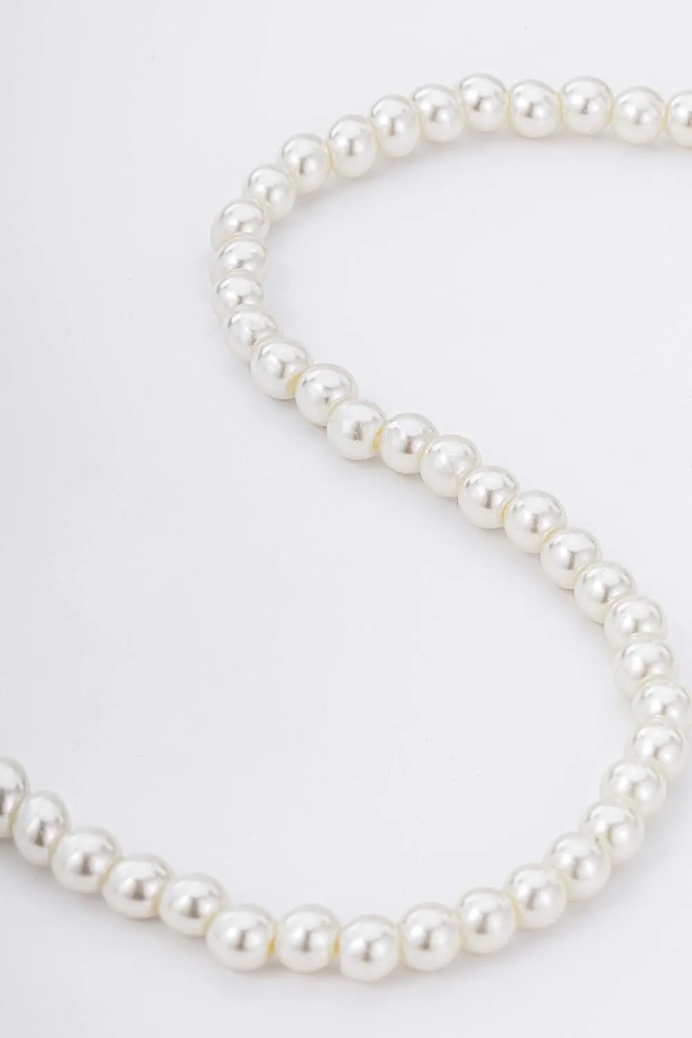 BABEYOND Round Imitation Pearl Necklace Wedding Pearl Necklace for Brides