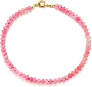 Beaded Necklace for Women, Colorful Boho Bead Choker Necklace Natural Stone Surfer Beach Necklace