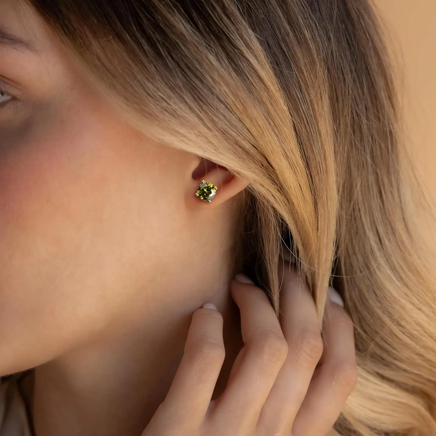 Birthstone Earrings 925 Sterling Silver Hypoallergenic Dainty Small 5mm 6.5mm Round Cut Cubic Zirconia Moissanite Gemstone Fine Earrings. 1 Pair, Send Gift Box