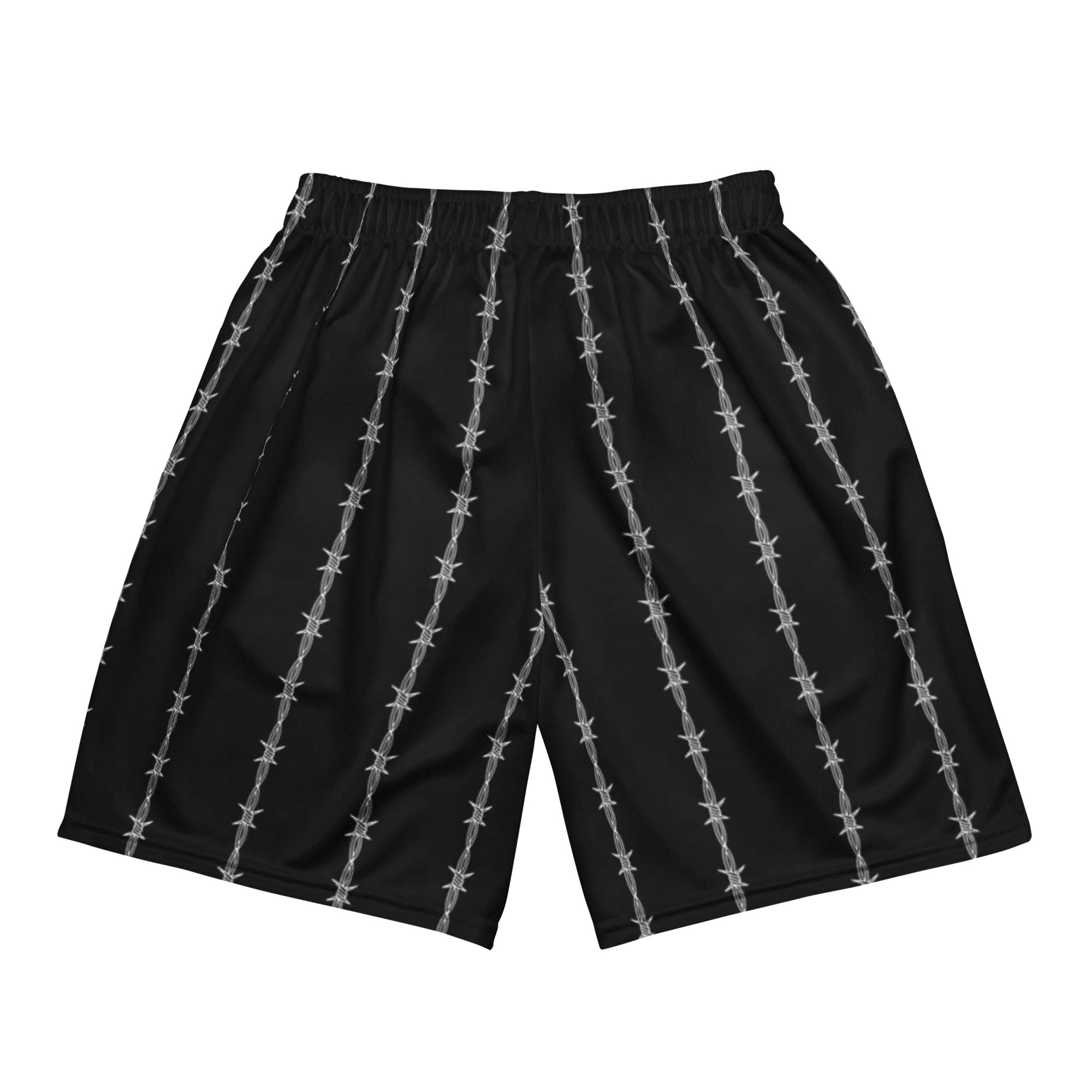 Black Barbed Wire Mesh shorts