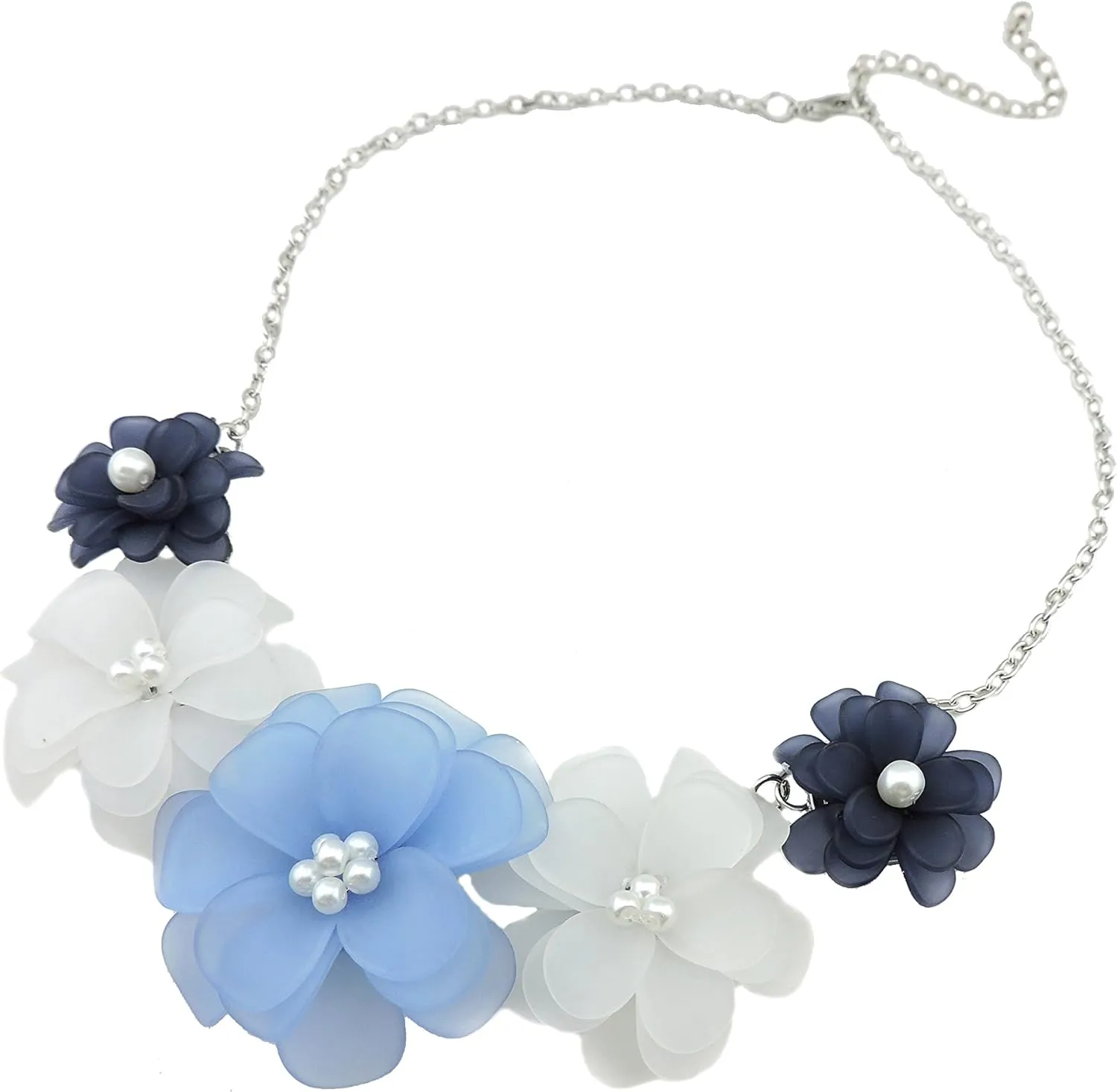 Bocar Trendy Flower Summer Beach Statement Collar Necklace - Women's Party Choker Jewelry Gift