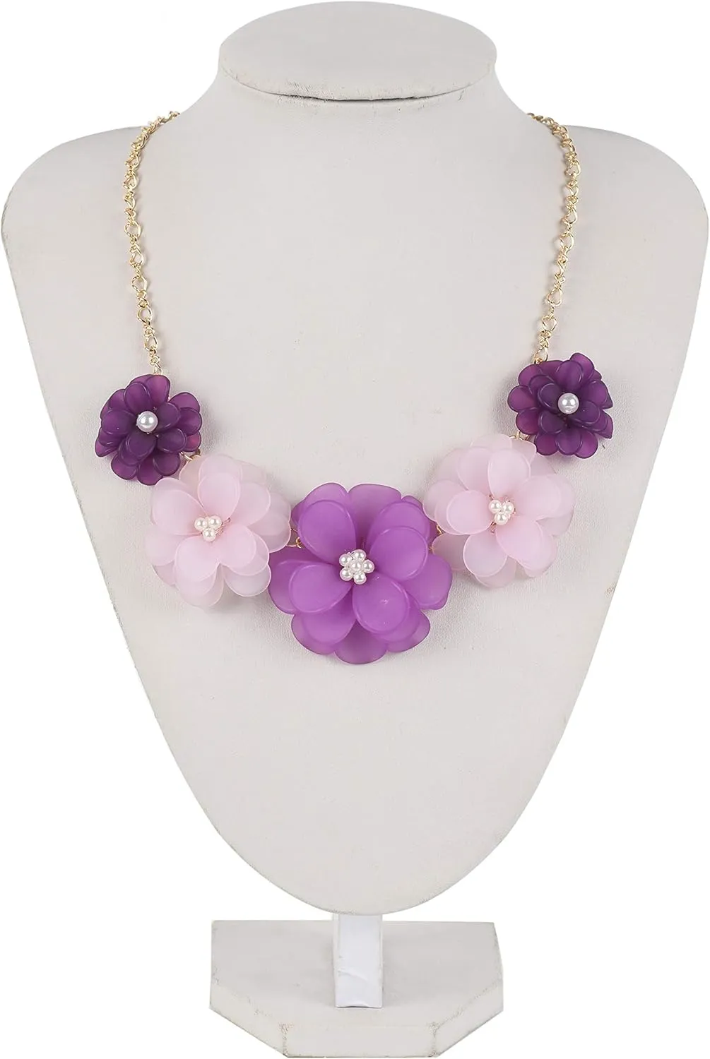 Bocar Trendy Flower Summer Beach Statement Collar Necklace - Women's Party Choker Jewelry Gift
