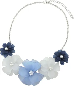 Bocar Trendy Flower Summer Beach Statement Collar Necklace - Women's Party Choker Jewelry Gift