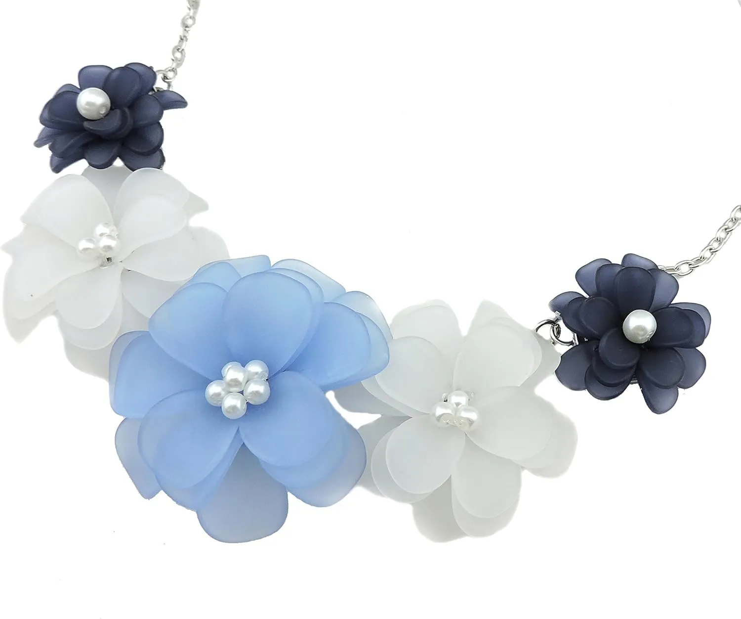 Bocar Trendy Flower Summer Beach Statement Collar Necklace - Women's Party Choker Jewelry Gift