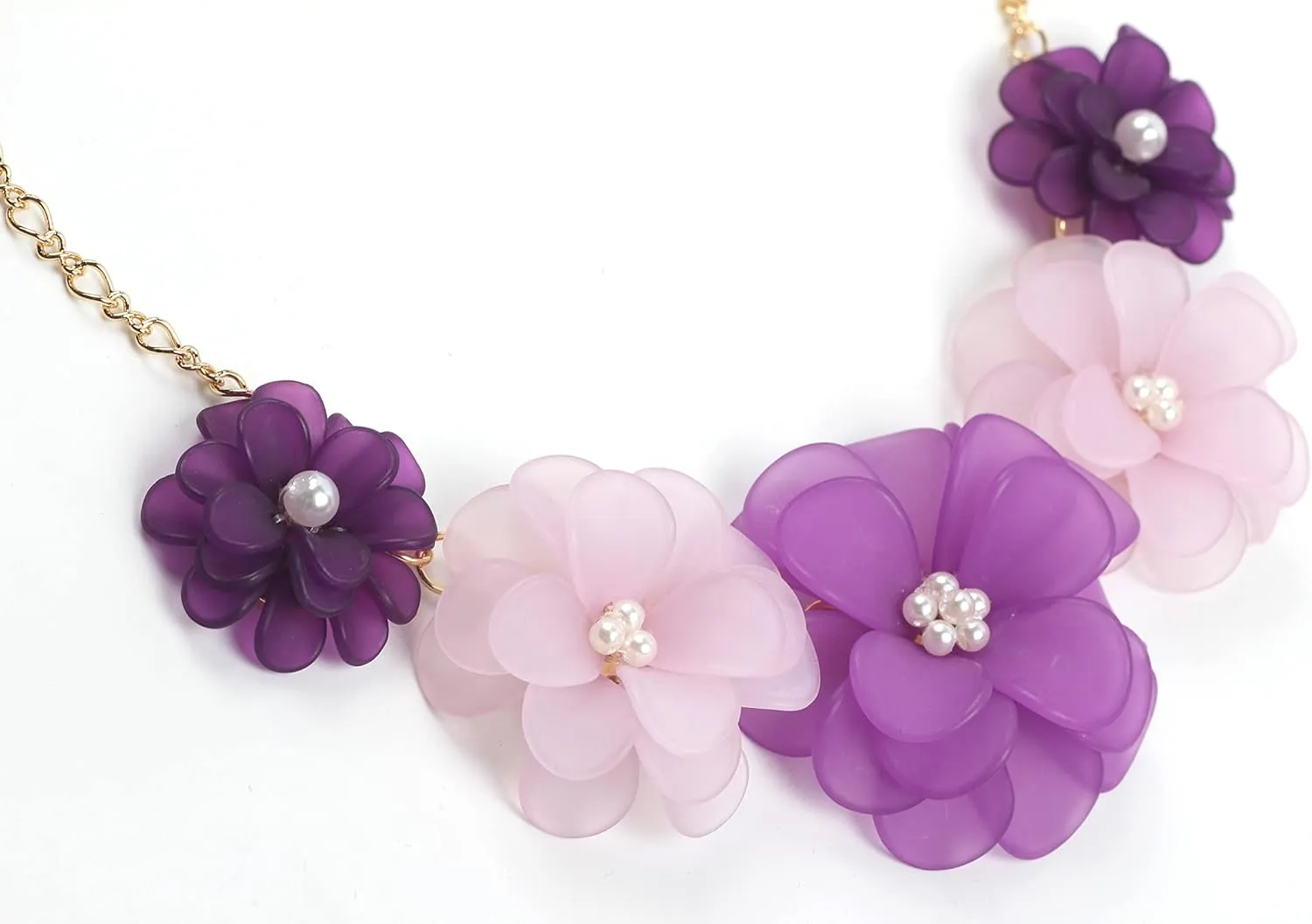 Bocar Trendy Flower Summer Beach Statement Collar Necklace - Women's Party Choker Jewelry Gift