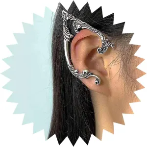 Boho Elf Ear Cuff Earrings Silver Elves Cuff Wrap Earrings Punk Fairy Clip Cuff Earrings Elven Ear Wrap Earrings Jewelry for Women and Girls