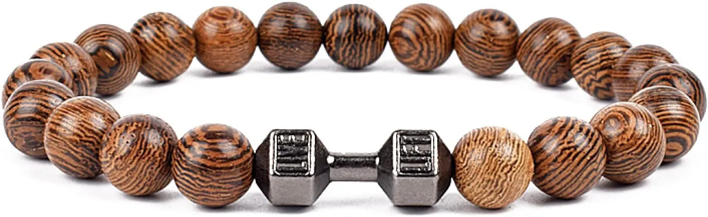 Bracelet Wooden Beads Balance Black Lava Rock Bangles Jewelry 8mm Natural Wood Women Prayer Jewelry Yoga Bracelets,22,19cm-7.5inch