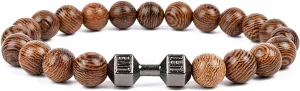 Bracelet Wooden Beads Balance Black Lava Rock Bangles Jewelry 8mm Natural Wood Women Prayer Jewelry Yoga Bracelets,22,19cm-7.5inch