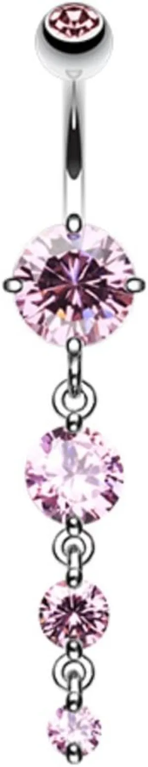 Brilliant Gem Cascade WildKlass Belly Button Ring