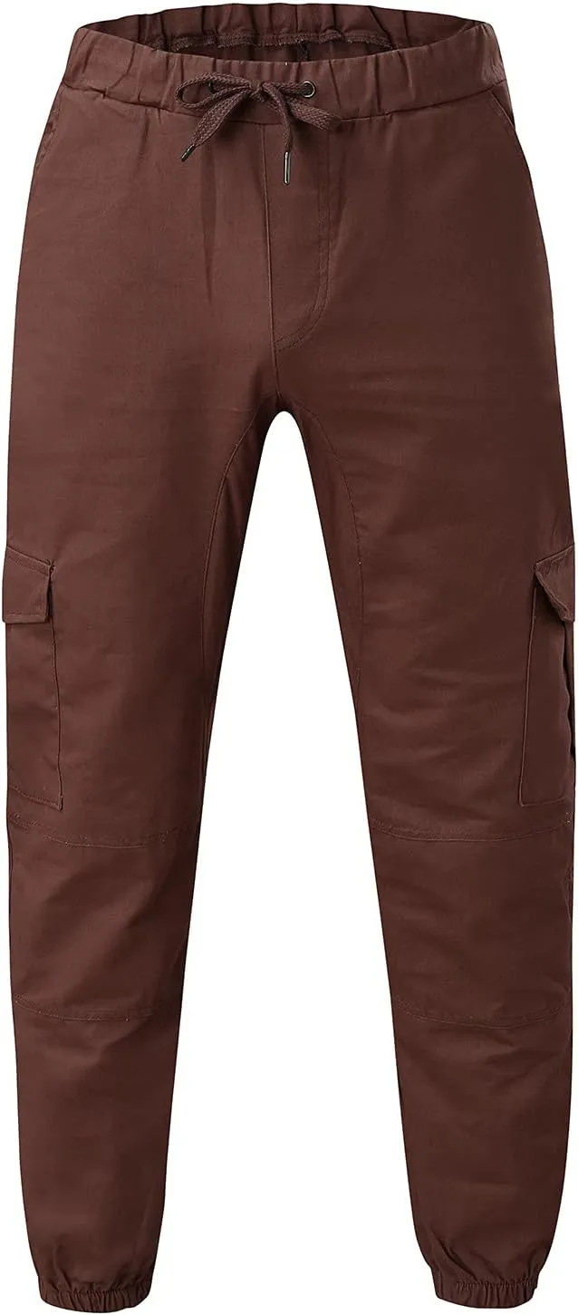 Cargo Sweatpants for Men Workout Trousers Casual Cargo Pants Fleece Joggers Sweat Pants for Men Mens Cargo Sweatpants