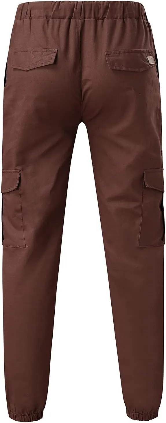 Cargo Sweatpants for Men Workout Trousers Casual Cargo Pants Fleece Joggers Sweat Pants for Men Mens Cargo Sweatpants