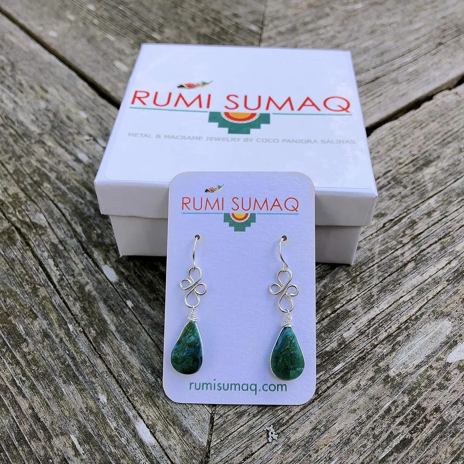 Chrysocolla Dangle Earrings for Women in Sterling Silver 925  Handmade Teardrop Gemstone Drop Earrings  Lightweight Wire Wrapped Blue Green Healing Stone Jewelry  Gift for Women Teen Girls