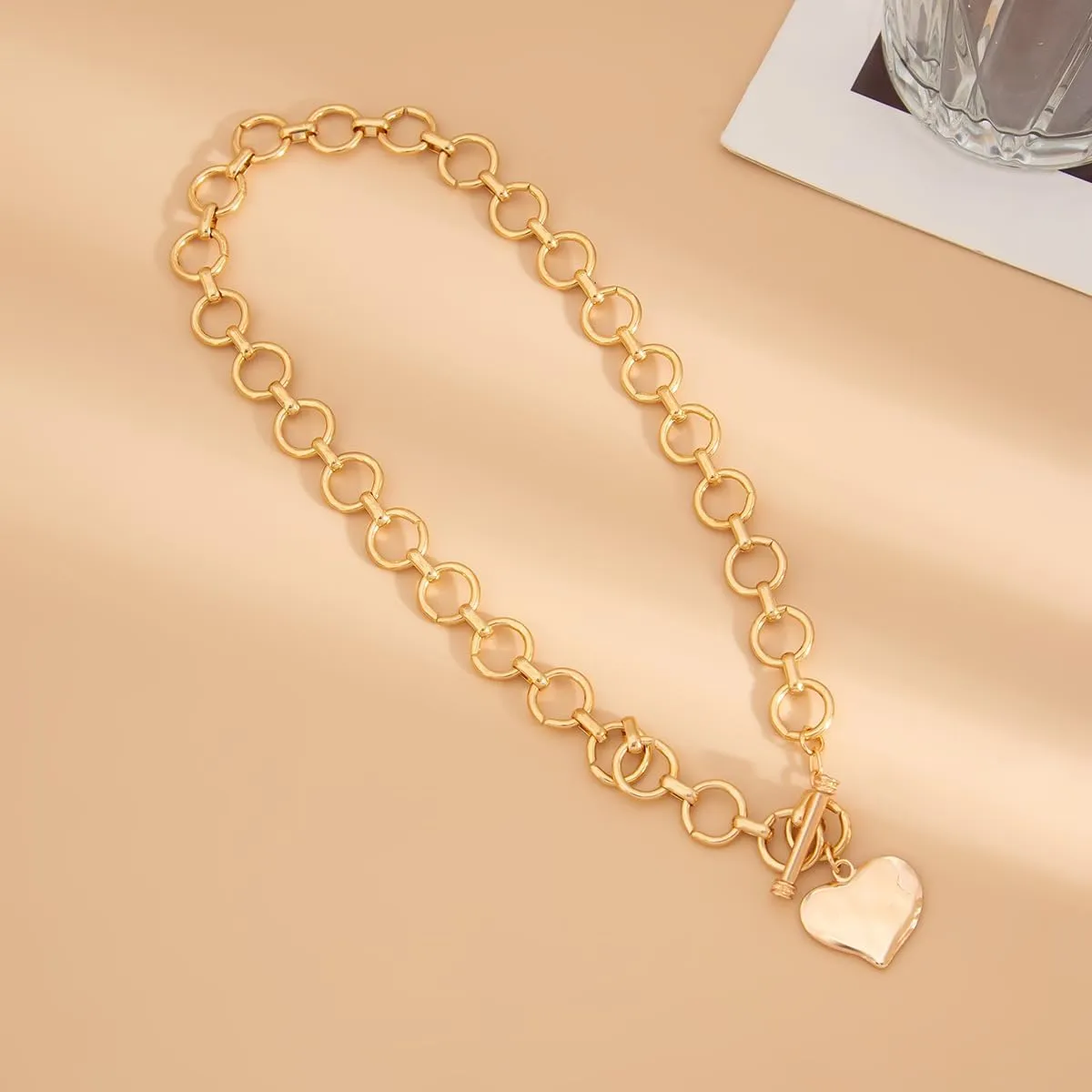 Chunky Cross Necklace for Women, Statemnet Necklaces Cross Pendant Chain Choker Vintage Statement Necklace Jewelry