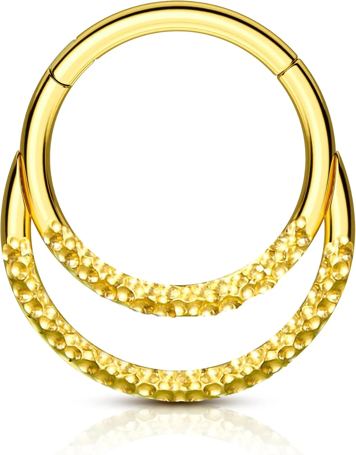 COCHARM Double Hoop Septum Rings 16G Septum Jewelry Unique Helix Daith Rook Earrings Stainless Steel Daith Piercing Jewelry