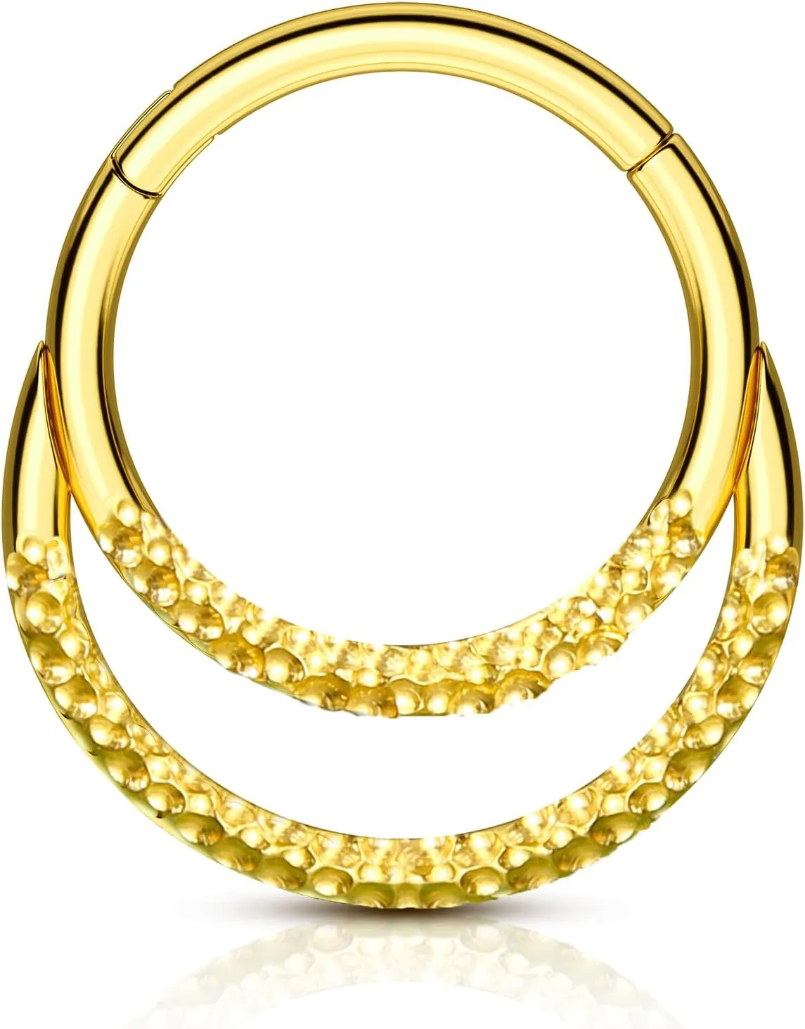 COCHARM Double Hoop Septum Rings 16G Septum Jewelry Unique Helix Daith Rook Earrings Stainless Steel Daith Piercing Jewelry