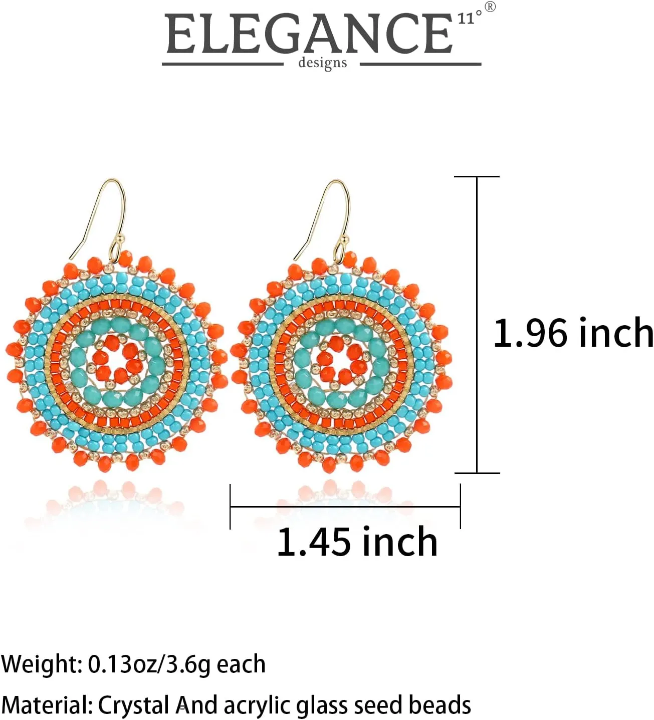 Colorful Summer Beaded Earrings For Women Crystals Glass Bead Dangle Drop Bohemia Earrings Statement Earrings For Women