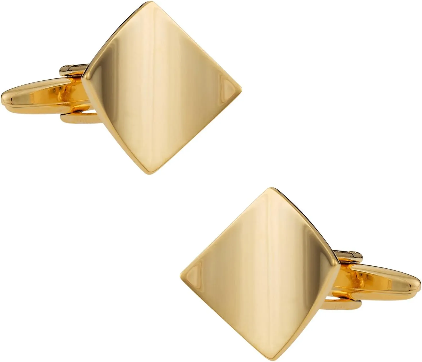 Cuff-Daddy Artistic Designer Gold-Tone Curled Cufflinks with Presentation Box