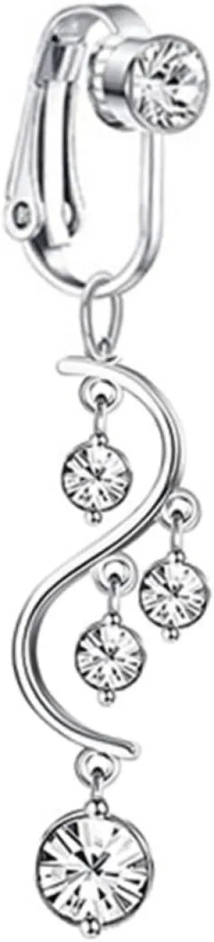 Dangle Navel Ring Non Piercing Belly Button Jewelry for Women Unique Body Decoration Chic Clip Accessory for Stylish Looks Special Occasions
