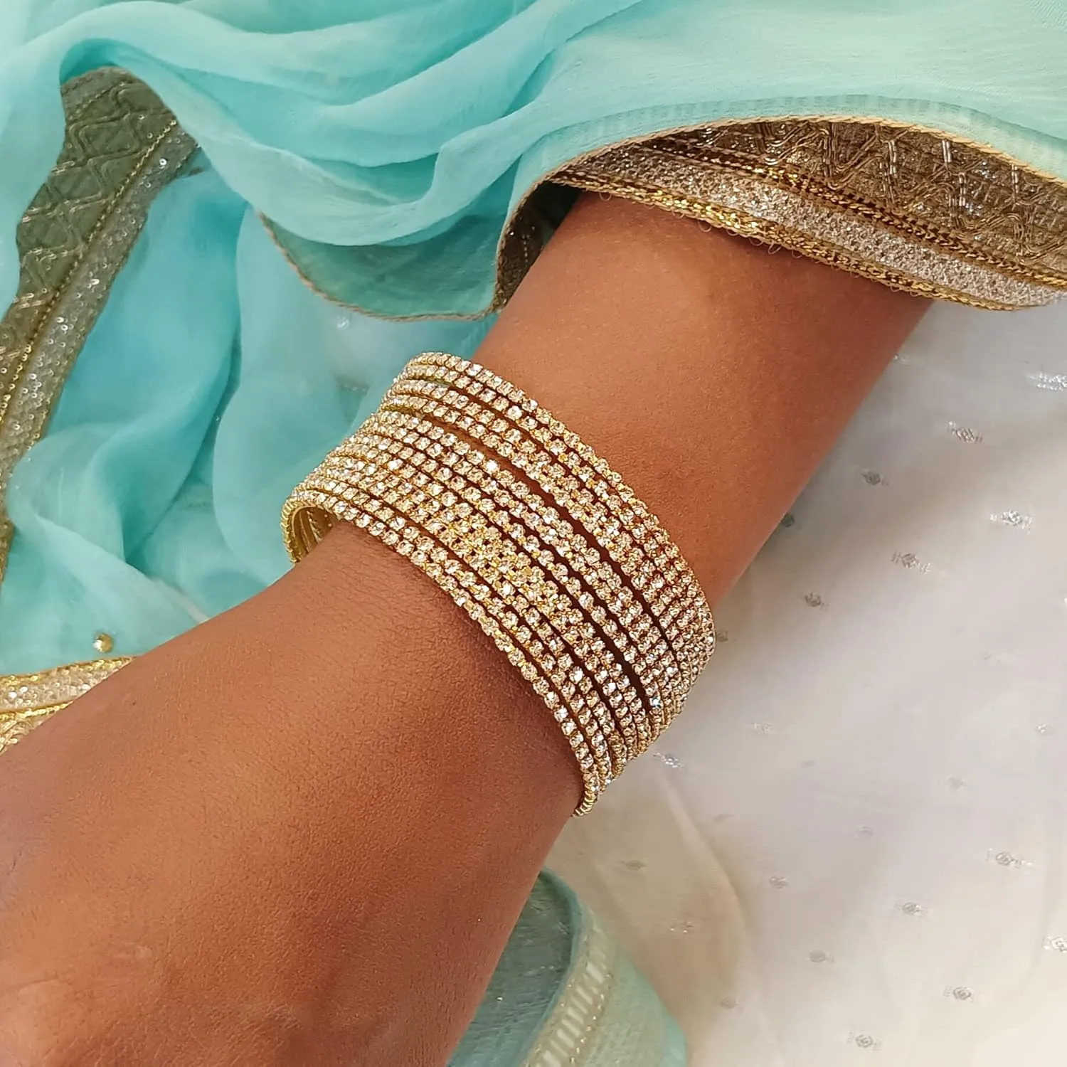 Efulgenz Crystal Indian Bangles for Women Indian Bangle Set Traditional Wedding Bridal Bracelet Jewelry for Women