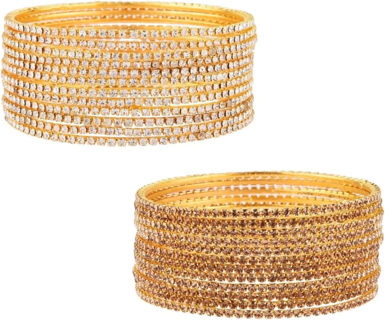 Efulgenz Crystal Indian Bangles for Women Indian Bangle Set Traditional Wedding Bridal Bracelet Jewelry for Women