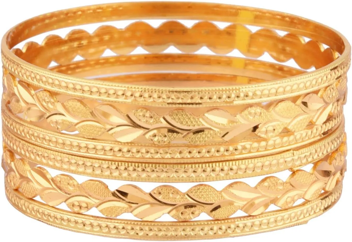 Efulgenz Traditional Wedding Bridal Indian Bangle Set Gold Tone Bracelet Bangle Jewelry for Women