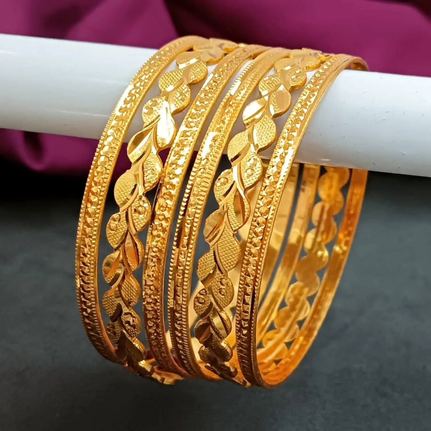 Efulgenz Traditional Wedding Bridal Indian Bangle Set Gold Tone Bracelet Bangle Jewelry for Women