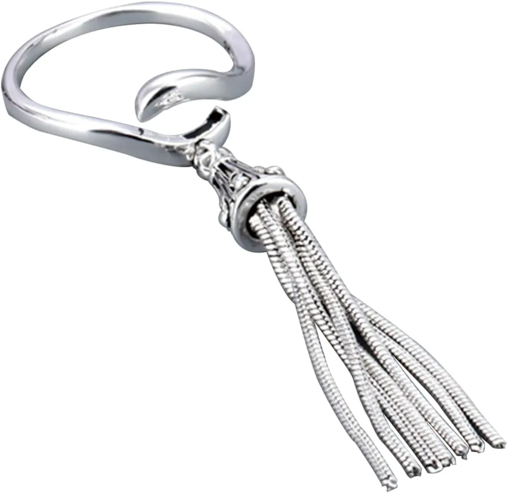 Fashionable, Luxury, Romantic Thai Silver Jewelry, Personalized, Retro, Simple, Elegant, Hanging Chain, Ring Opening, Adjustable, Artistic Ring