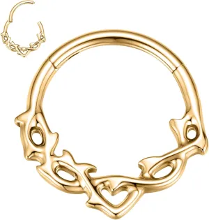 FUNLMO 316L Surgical Steel Septum Ring Nose Ring Daith Tragus Helix Rook Conch Piercing Jewelry Unique Cartilage Earring for Women Men