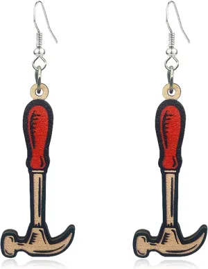 Funny Tool Dangle Drop Earrings Personalized Mechanic Earrings Miniature Tool Jewelry - Unmatched Unusual Earrings For Women Men